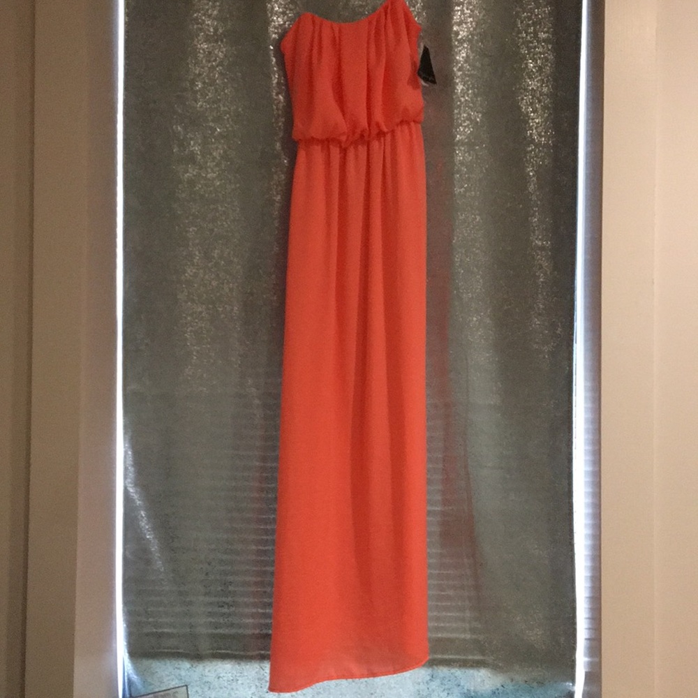 Gorgeous Strapless Salmon Dress
